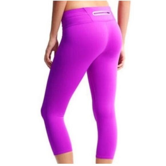 Athleta Sonar Capri Compression Leggings Purple Size S - Picture 2 of 9